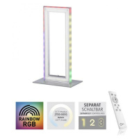 LEUCHTEN DIREKT is JUST LIGHT LED stolní lampa, stříbrná barva, šňůrový vypínač, Rainbow RGB, dá