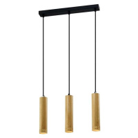 Závěsné svítidlo s kovovým stínidlem v černo-zlaté barvě 6x46 cm Tubo – Candellux Lighting