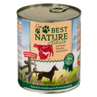 Best Nature Dog Adult 12×800 g – výhodné balení - krůtí, hovězí & mrkev
