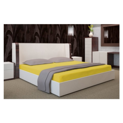 Prostěradlo na postel žluté barvy Šířka: 90 cm | Délka: 200 cm