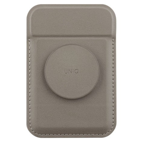 UNIQ FLIXA MagSafe stojánek s gripem a se sloty pro platební kartu šedý
