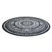 Dywany Łuszczów AKCE: 120x120 (průměr) kruh cm Kusový koberec Napkin black kruh - 120x120 (průmě