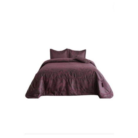 Přehoz na postel VALERI v dárkovém balení s polštáři Bordó Soft Cotton