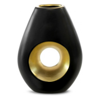 Váza MIRA 03 černá / zlatá
