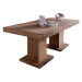 DELIFE Jídelní stůl Indra hnědá akácie stůl 200 × 100 cm masivní dřevěná podnož
