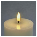 DecoLED LED svíčka, vosková, 7,5 x 12,5 cm, bílá