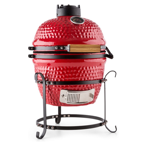 Klarstein Princesize, kamado gril, keramický, 11", uzení, BBQ, pomalé vaření, červený