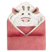 GOLDBABY dětská osuška s kapucí růžová 90×90 cm