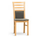 Jídelní dřevěná židle BART — dub, masiv, látka, více barev Marrone 5