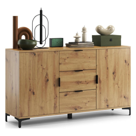 Komoda se zásuvkami a dvířky LORA dub artisan 5903631914720