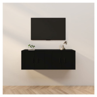 vidaXL Nástěnné TV skříňky 2 ks černé 57 x 34,5 x 40 cm