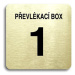 Accept Piktogram "převlékací box XI" (80 × 80 mm) (zlatá tabulka - černý tisk bez rámečku)