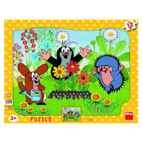 Krtek zahradník - Puzzle 12 tvary - Dino