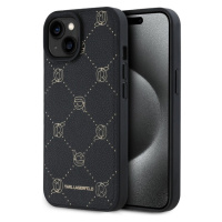 Karl Lagerfeld PU Karl Heads Pattern Magsafe zadní kryt iPhone 15 černý