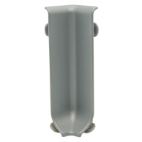 Roh k soklu Progress Profile vnitřní hliník elox stříbrná, výška 60 mm, RIZCTAA605