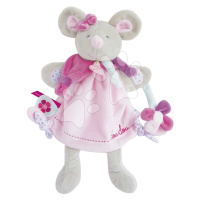 Plyšová myška na bábkové divadlo Mouse Hand Puppet Doudou et Compagnie ružová 28 cm od 0 mes DC3