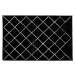 Koberec, černá/vzor, 67x120 cm, MATES TYP 1