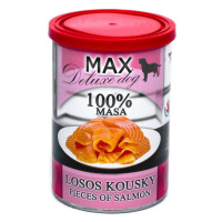 Max Deluxe Dog konzerva Losos kousky 400g