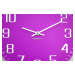 Moderní nástěnné hodiny fialové