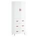 vidaXL Skříň highboard lesklá bílá 69,5 x 34 x 180 cm kompozitní dřevo