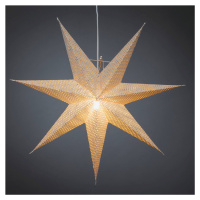 Konstsmide Christmas Hvězda bílý papír, děrovaný vzor, 7cípá