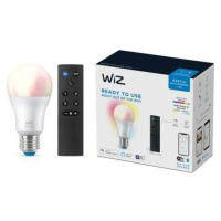 WiZ SET 1x LED žárovka E27 A60 8W (60W) 806lm 2200-6500K RGB IP20, stmívatelná + ovladač