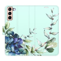 iSaprio flip pouzdro Blue Flowers pro Samsung Galaxy S21