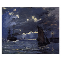 Obrazová reprodukce A Seascape, Shipping by Moonlight (1864), Claude Monet, 40 × 30 cm