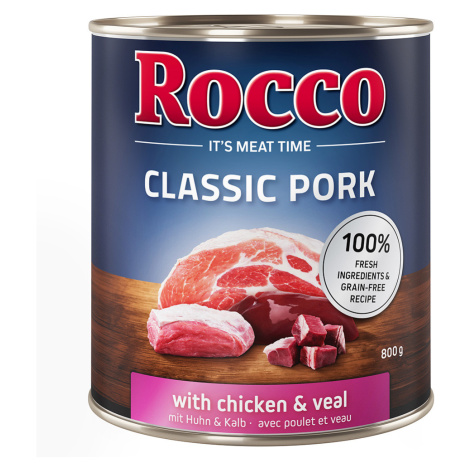 Rocco Classic Pork 24 x 800g - výhodné balení - kuřecí a telecí