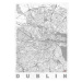 Mapa Dublin, Hubert Roguski, 30 × 40 cm