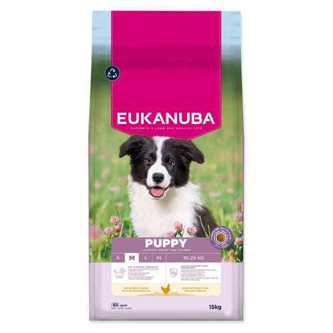Eukanuba Krmivo Puppy Medium rich in fresh chicken 15kg