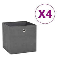 Shumee Úložné boxy 4 ks netkaná textilie 28 × 28 × 28 cm šedé