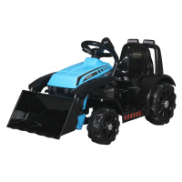 mamido  Dětský elektrický traktor s radlicí modrý