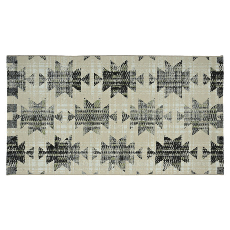 Venkovní vzorovaný koberec AZTEC béžová 80x150 cm Multidecor