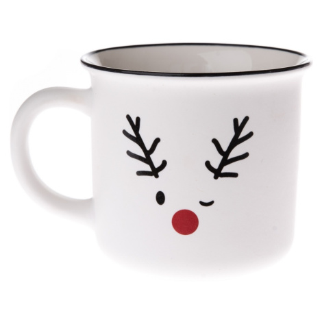 Vánoční porcelánový hrnek Cute reindeer bílá, 380 ml