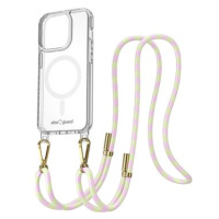 AlzaGuard Luxe Detach Lanyard Case Compatible with MagSafe for iPhone 15 Pro růžovožlutý