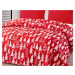 Červený přehoz na postel CHRISTMAS TREES Rozměr: 220 x 240 cm