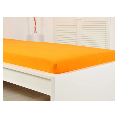 Jersey prostěradlo do dětské postýlky EXCLUSIVE 70x140 cm oranžové