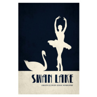 Ilustrace Swan Lake, Kubistika, 26.7x40 cm