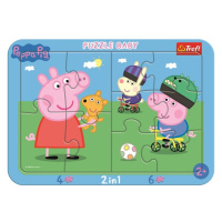 Baby puzzle Šťastné prasátko Peppa 2v1