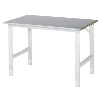 RAU Pracovní stůl, výškově přestavitelný, 760 - 1080 mm, deska s potahem z ocelového plechu, š x