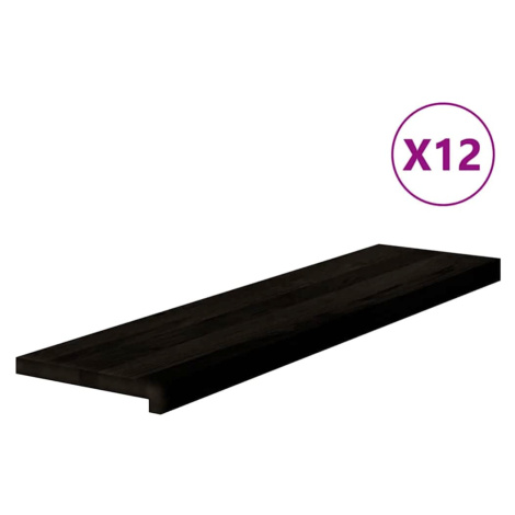 vidaXL Nášlapy na schody 12 ks světle hnědé 100x30x2 cm masivní dub
