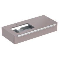 Geberit myDay - Umyvadlová skříňka, 1150x545x200 mm, 1 zásuvka s LED osvětlením, taupe 824261000
