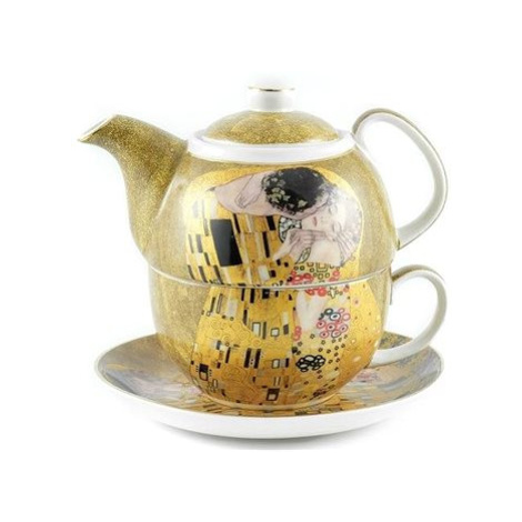 Home Elements Souprava na čaj 3 ks, Klimt, Polibek, zlatý odstín