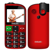 EVOLVEO EasyPhone FL červená s nabíjecím stojánkem