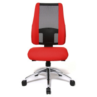 Topstar Kancelářská otočná židle AIR SYNCRO, síťované opěradlo s čalouněnými bočními částmi, čer