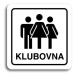 Accept Piktogram "klubovna V" (80 × 80 mm) (bílá tabulka - černý tisk)