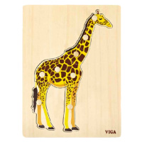 Viga dřevěná montessori vkládačka žirafa