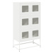 vidaXL Skříň highboard bílá 68x39x123 cm ocel