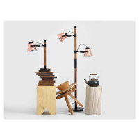 Stolní lampa v měděné a přírodní barvě s kovovým stínidlem (výška 60 cm) Sherlock – CustomForm